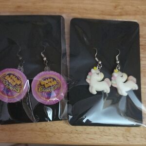 Unicorn and Lollipop Kids Earrings Set